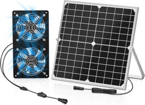 81ebIfsdazL._AC_SX569_ Solar Exhaust Fan for Shed, 350 CFM High Airflow Solar Vent Fan with Dual Waterproof Fans, Outdoor Ventilation for Chicken Coop, Greenhouse, Dog House Cooling