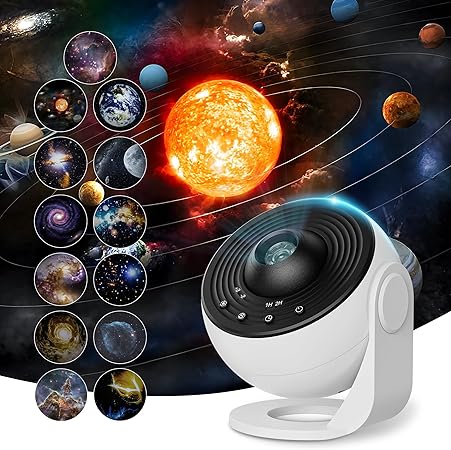 Galaxy Projector Pro for Bedroom, 13 in 1 Planetarium Star Projector with Solar System & Constellation, Night Light for Ceiling