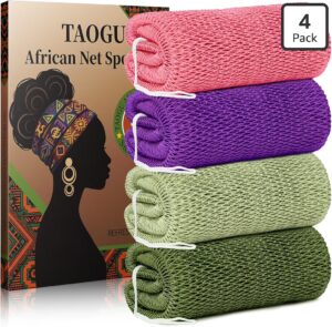 African Net Sponge Authentic African Exfoliating Net Sponge African Bath Sponge African Scrub Shower Wash Long Net Rag African Body Scrubber