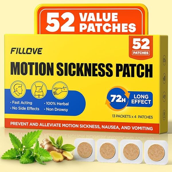 81mPx5oldVL._AC_SX679_PIbundle-52,TopRight,0,0_SH20_ (1) 52ct Motion Sickness Patches Non-Drowsy, 72H Lasting Sea Sickness Patches Cruise Essentials 2026,