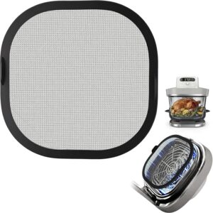 Metal Mesh Splatter Shield Heat-Resistant Splash Guard for Ninja Crispi Pro Glass Air Fryer - Accessories for Ninja Crispi Pro AS101CY，Reusable Air Fryer Replacement Parts (Magnetic)