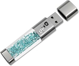 USB Flash Drive 64GB, Techkey External Memory Photo Keeper Storage Stick for Picture/Video/Data Saver/Backup V2.17 High Speed Thumb/Jump/Hard Drives-Stormy Seas