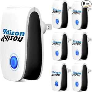 2026 Upgraded Ultrasonic Plug-in Device, Electronic Sound Wave Indoor Deterrent for Mice Roaches Spiders Ants, Silent Energy Saving for Home Office Garage (6 Pack White)