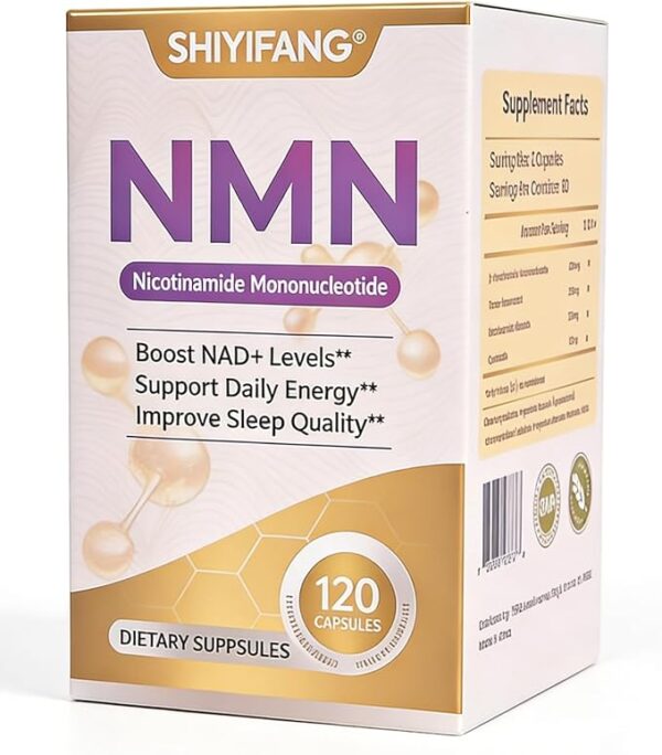 NMN Supplement 600mg, Energy & Sleep Support for Men & Women– 120 Capsules