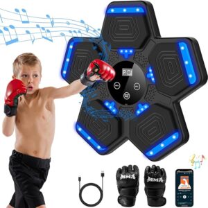 Music Boxing Machine for Adults & Kids - Smart Punching Machine with Boxing Gloves, Wall Boxing Punching Pad for Home, Office, Gym (Upgraded Version)