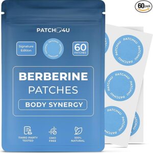 Berberine Patches | Berberine Patch with L-Glutamine, Garcinia Cambogia, Resveratrol for Women & Men | 60 Days Supply