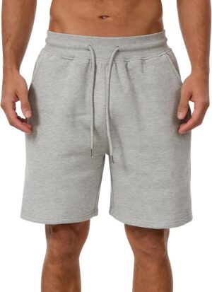 Men's Fleece Baggy Sweatpants Wide Leg Barrel Sweat Pants Lounge Athletic Gym Pant