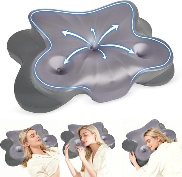 71Xni0mye3L._AC_SX679_ Cervical Pillow for Neck Pain Relief, Ergonomic Memory Foam Pillow with Ice Silk Pillowcase, Adjustable Contour Neck Support Pillow for Side Back Stomach Sleepers