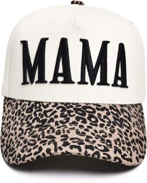71d0l5z0Y6L._AC_SX569_ Women’s Mama Trucker Hat Trendy, Embroidered Adjustable Mom Baseball Cap, Two-Tone Ponytail Hat for Outfits