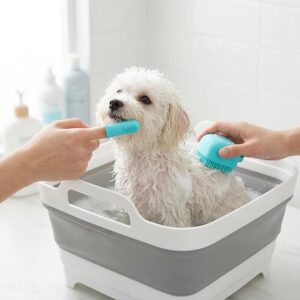 71iqUALpZOL._AC_SX679_ Collapsible Cat Puppy Bath Tub: Portable Small Dog Bathtub, Shampoo Brush & Toothbrush Set - Pet Shower Tub for Chihuahua, Yorkie, Pomeranian, Bichon, Maltese, Shih Tzu, Toy Poodle & Boston Bathing