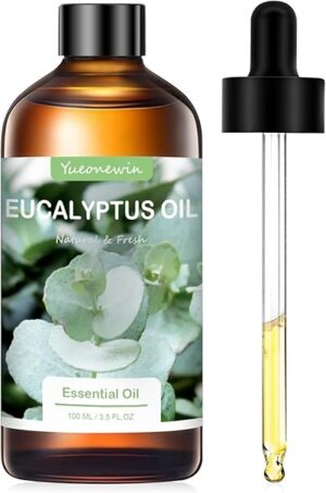 Eucalyptus Oil 100 ml, Pure Eucalyptus Essential Oils for Diffuser, Eucalyptus Oil Essential Oil Aromatherapy Fragrance Oil for Massage, DIY, Candle Making, Bathroom, Gifts for Women Christmas