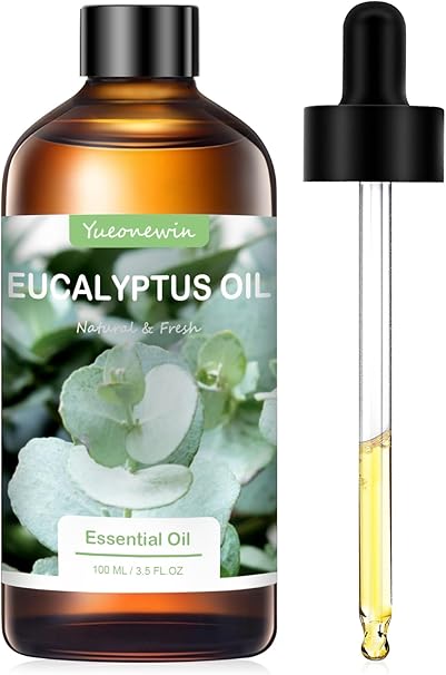 Eucalyptus Oil 100 ml, Pure Eucalyptus Essential Oils for Diffuser, Eucalyptus Oil Essential Oil Aromatherapy Fragrance Oil for Massage, DIY, Candle Making, Bathroom, Gifts for Women Christmas