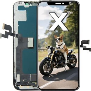 for iPhone X Screen Replacement 5.8 inch,LCD Display Touch Screen Digitizer Assembly Compatible with Model A1865,A1901,A1902(No Tools)