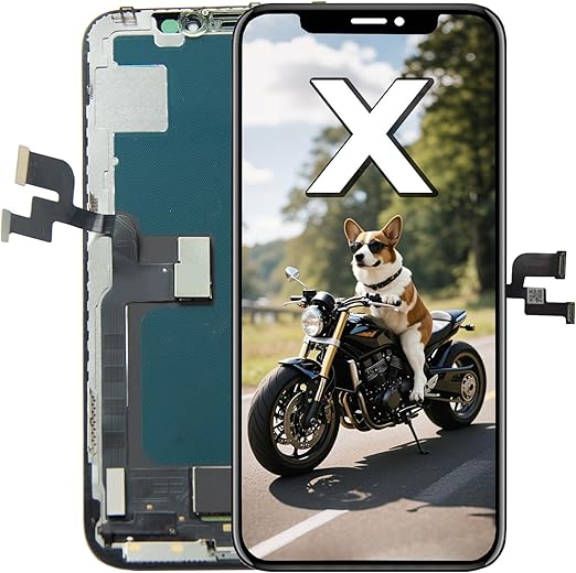 for iPhone X Screen Replacement 5.8 inch,LCD Display Touch Screen Digitizer Assembly Compatible with Model A1865,A1901,A1902(No Tools)