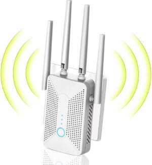 WiFi Extender Signal Booster Internet Repeater Long Range Covers Up to 12980 Sq.ft High Speed Easy to Set Up（S）