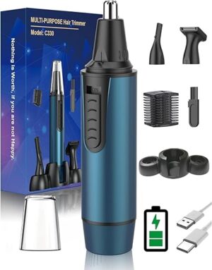 Men's Nose Hair Trimmer, 3-in-1 Nose Hair Remover