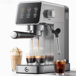 20 Bar Espresso Machine with LED Touch Screen, Espresso Maker