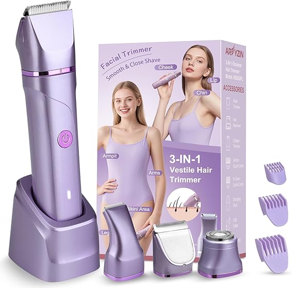 ikini Trimmer Women - 3 in 1 Painless Lady Shavers for Women for Silk