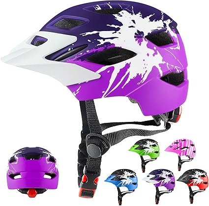 Children's Bicycle Helmet, Bicycle Helmet with Light for Children