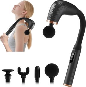 Massage Gun with Upgraded Extension Handle,