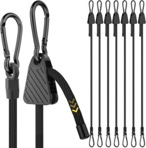 8 Pcs 48 inch Adjustable Bungee Cords with Hooks