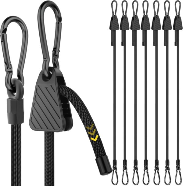 8 Pcs 48 inch Adjustable Bungee Cords with Hooks