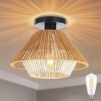 Boho Deckenlampe Style Rattan Deckenleuchte - Ø30cm, E27